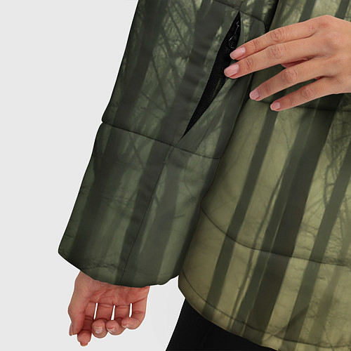 Женская зимняя куртка Чарующий лес / 3D-Светло-серый – фото 5