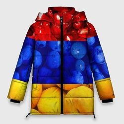 Куртка зимняя женская Флаг Армении, цвет: 3D-светло-серый