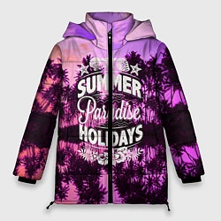 Куртка зимняя женская Hawaii dream 2, цвет: 3D-черный