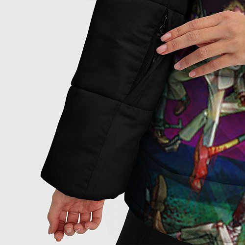 Женская зимняя куртка Hotline Miami / 3D-Черный – фото 5