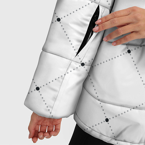 Женская зимняя куртка Точечный узор! / 3D-Черный – фото 5