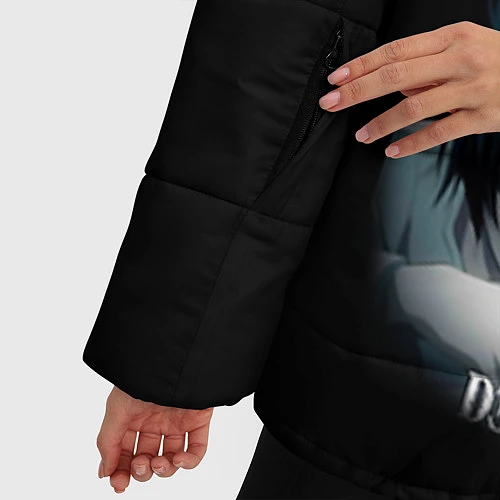 Женская зимняя куртка Тетрадь смерти 1 / 3D-Черный – фото 5