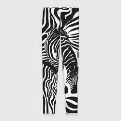 Леггинсы женские Полосатая зебра цвета 3D-принт — фото 1
