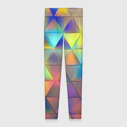 Леггинсы женские Разноцветные треугольники, цвет: 3D-принт