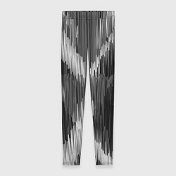 Леггинсы женские Черно-белая штриховка, цвет: 3D-принт