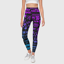 Леггинсы женские Неоновые лого игр, цвет: 3D-принт — фото 2