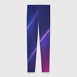 Леггинсы женские Фиолетово 3d волны 2020, цвет: 3D-принт
