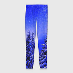 Леггинсы женские Зимний лес, цвет: 3D-принт