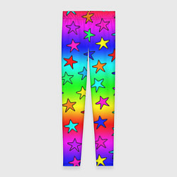 Леггинсы женские Радужные звезды, цвет: 3D-принт