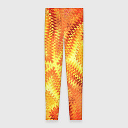 Леггинсы женские Желто-оранжевая абстракция, цвет: 3D-принт