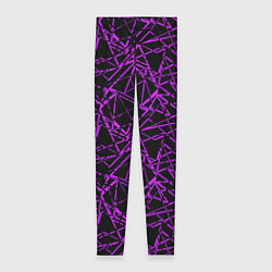 Женские легинсы Фиолетово-черный абстрактный узор