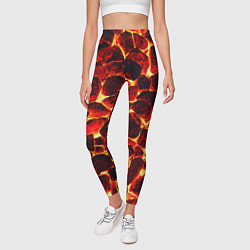 Леггинсы женские КАМНИ В МАГМЕ ROCKS IN MAGMA, цвет: 3D-принт — фото 2