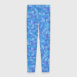 Леггинсы женские Голубая пиксель абстракция, цвет: 3D-принт
