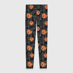 Леггинсы женские BASKETBALL - Баскетбол, цвет: 3D-принт