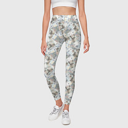 Леггинсы женские Банкноты 50 рублей, цвет: 3D-принт — фото 2