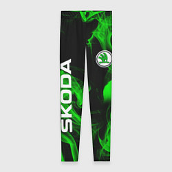 Леггинсы женские Skoda: Green Smoke, цвет: 3D-принт