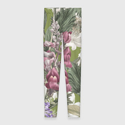 Леггинсы женские Цветы Ностальгический Весенний Узор, цвет: 3D-принт