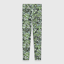 Леггинсы женские Летний лесной камуфляж в зеленых тонах, цвет: 3D-принт
