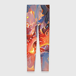 Леггинсы женские Lava & flame, цвет: 3D-принт