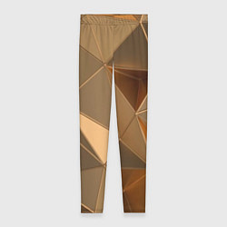 Леггинсы женские Золотые 3D треугольники, цвет: 3D-принт