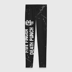 Леггинсы женские Five Finger Death Punch Glitch на темном фоне, цвет: 3D-принт