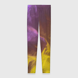 Женские легинсы Неоновые фонари на шёлковой поверхности - Фиолетов