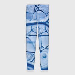 Леггинсы женские Абстрактная синяя ледяная броня, цвет: 3D-принт