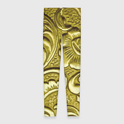 Леггинсы женские Золотой орнамент - чеканка, цвет: 3D-принт