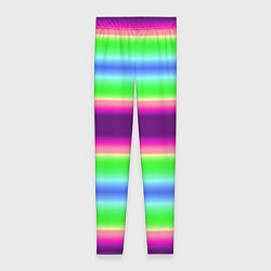 Леггинсы женские Яркие разноцветные размытые полосы, цвет: 3D-принт