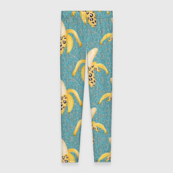 Леггинсы женские Леопардовый банан паттерн, цвет: 3D-принт