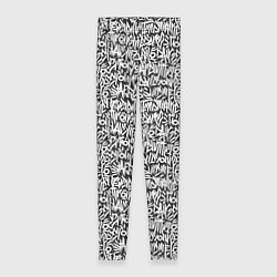 Леггинсы женские Надпись кистью, цвет: 3D-принт