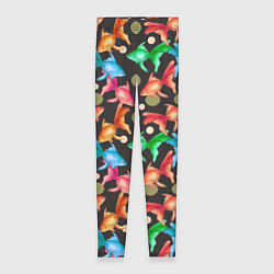 Женские легинсы Разноцветные рыбы паттерн
