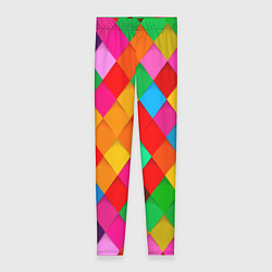 Леггинсы женские Цветные лоскуты - пэчворк, цвет: 3D-принт