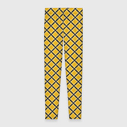 Леггинсы женские Черно-желтый клетчатый узор, цвет: 3D-принт