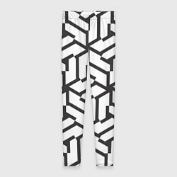 Леггинсы женские Чёрно-белый бесконечный лабиринт, цвет: 3D-принт