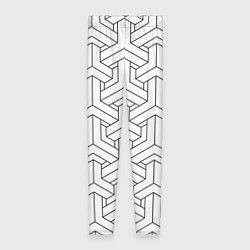 Леггинсы женские Мозаичный чёрно-белый паттерн, цвет: 3D-принт