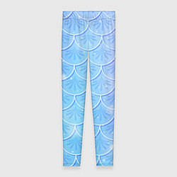 Леггинсы женские Голубая чешуя русалки - паттерн, цвет: 3D-принт