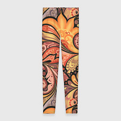 Женские легинсы Multicolored branching floral patterns