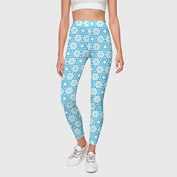 Леггинсы женские Израильский узор для Хануки, цвет: 3D-принт — фото 2