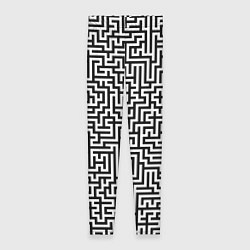 Леггинсы женские Черно-белый лабиринт, цвет: 3D-принт