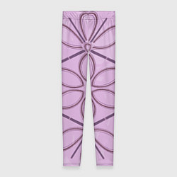 Леггинсы женские Многоугольник из цветов, цвет: 3D-принт