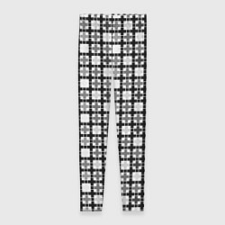 Леггинсы женские Черно-белый геометрический мелкий узор, цвет: 3D-принт