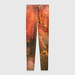 Леггинсы женские Абстрактный красный туман и краски, цвет: 3D-принт