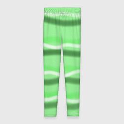 Леггинсы женские Зеленые волны, цвет: 3D-принт