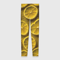 Леггинсы женские Сочный паттерн из долек лимона, цвет: 3D-принт