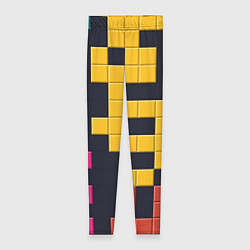 Леггинсы женские Узор Тетрис абстракции, цвет: 3D-принт