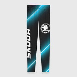 Леггинсы женские Skoda неоновые лампы, цвет: 3D-принт