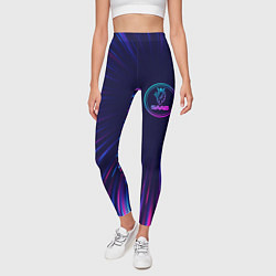 Леггинсы женские Saab neon speed lines, цвет: 3D-принт — фото 2
