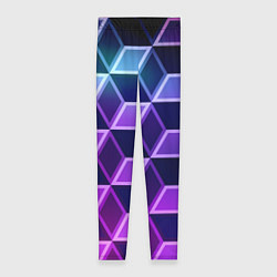 Леггинсы женские Неоновые кубы иллюзия, цвет: 3D-принт