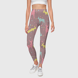 Леггинсы женские Газели, цвет: 3D-принт — фото 2